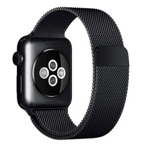 NEW BLACK Milanese Loop Band Apple Watch 44/45/49mm Stainless Steel
